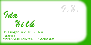 ida wilk business card